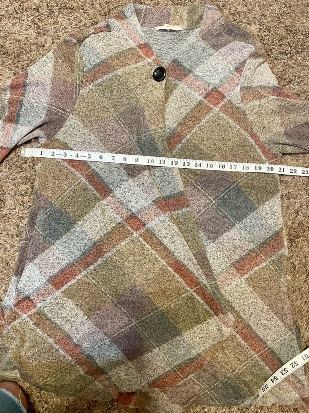 Soft Surroundings Bonnie Plaid Topper XL Cardigan. Light Academia Cottagecore. - Picture 11 of 12